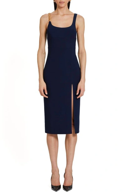 Amanda Uprichard Landra Chain Strap Cocktail Dress In Blue