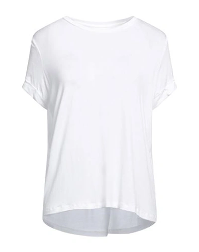 Majestic Filatures Woman T-shirt White Size 3 Viscose, Elastane