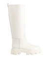 Gia X Pernille Teisbaek Woman Knee Boots White Size 9 Bovine Leather