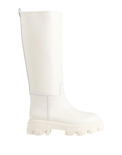 Gia X Pernille Teisbaek Woman Knee Boots White Size 9 Bovine Leather