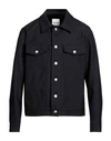 Sandro Man Jacket Midnight Blue Size Xl Wool, Polyester In Blue