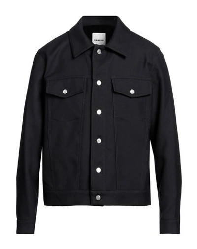 Sandro Man Jacket Midnight Blue Size Xl Wool, Polyester