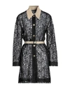 Boutique Moschino Woman Overcoat & Trench Coat Black Size 12 Polyester, Acetate, Polyamide, Elastane