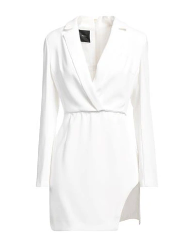 Pinko Woman Mini Dress White Size 8 Polyester, Elastane