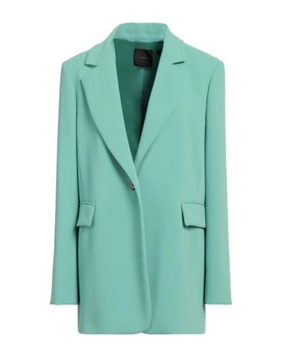 PINKO PINKO WOMAN BLAZER LIGHT GREEN SIZE 4 POLYESTER, ELASTANE