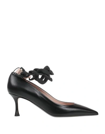 N°21 Woman Pumps Black Size 10 Soft Leather