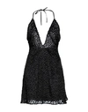 Saint Laurent Halterneck Minidress In Black