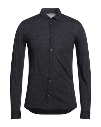 Bellwood Man Shirt Midnight Blue Size 36 Viscose, Wool