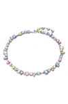 Swarovski Silver-tone Crystal Mixed Cut Collar Necklace, 14" + 1-3/4" Extender In Multicolored