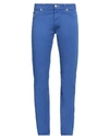 Jacob Cohёn Man Pants Bright Blue Size 33 Cotton, Elastane