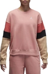 Jordan Women's  Brooklyn Fleece Crewneck Sweatshirt In Pink