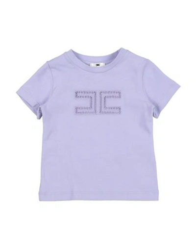 Elisabetta Franchi Babies'  Newborn Girl T-shirt Lilac Size 3 Cotton, Elastane In Purple