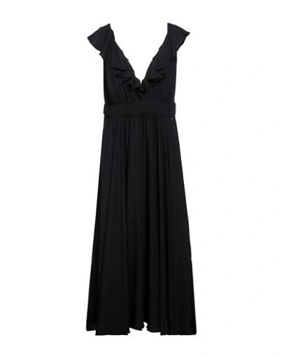 Liu •jo Woman Midi Dress Black Size 4 Polyester
