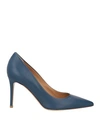 Deimille Woman Pumps Navy Blue Size 8 Soft Leather