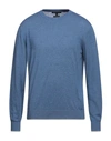 Armani Exchange Man Sweater Pastel Blue Size S Cotton, Cashmere