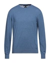 Armani Exchange Man Sweater Pastel Blue Size S Cotton, Cashmere, Elastane