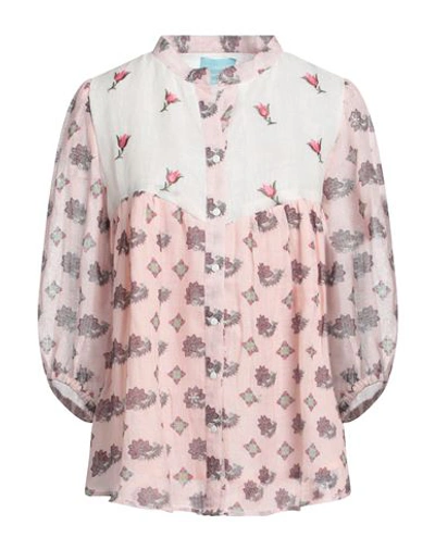 Iconique Woman Shirt Light Pink Size Xl Linen, Cotton