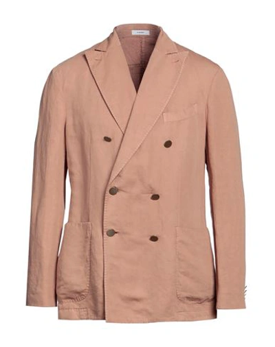 Boglioli Man Suit Jacket Light Brown Size 40 Cotton, Linen In Beige