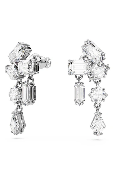 Swarovski Mesmera Crystal-embellished Drop Earrings In Multicolor