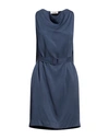 Croche Crochè Woman Mini Dress Navy Blue Size S Rayon
