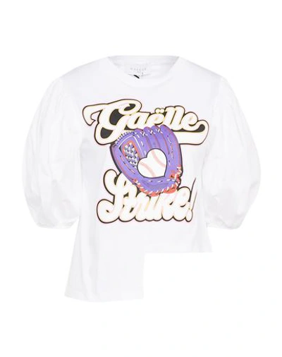 Gaelle Paris Gaëlle Paris Woman T-shirt White Size 0 Cotton