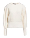 Rochas Woman Sweater Cream Size S Wool, Cashmere In White