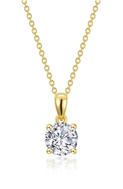 Lafonn Simulated Diamond Solitaire Necklace In White