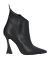 Marc Ellis Woman Ankle Boots Black Size 9 Soft Leather In Black