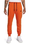 Nike Tech Fleece Joggers In Campfire Orange/black