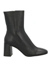 Lola Cruz Woman Ankle Boots Dark Green Size 11 Soft Leather In Black