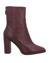 Lola Cruz Woman Ankle Boots Deep Purple Size 6 Soft Leather