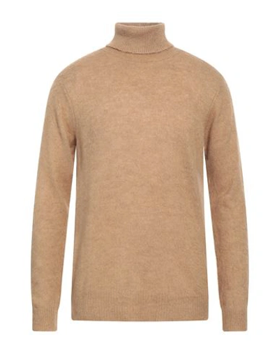 Grey Daniele Alessandrini Man Turtleneck Camel Size 40 Acrylic, Polyamide, Wool, Mohair Wool In Beige