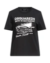 Dsquared2 Woman T-shirt Black Size Xs Cotton