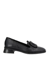 VICENZA VICENZA) WOMAN LOAFERS BLACK SIZE 8 SOFT LEATHER