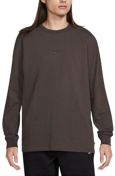 Nike Men's  Sportswear Premium Essentials Long-sleeve T-shirt In Baroque/black