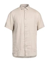 Armani Exchange Man Shirt Beige Size Xxl Linen
