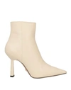 Lola Cruz Woman Ankle Boots Khaki Size 11 Soft Leather In White