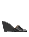 Wandler Gaia Wedge Heel Mules In Black