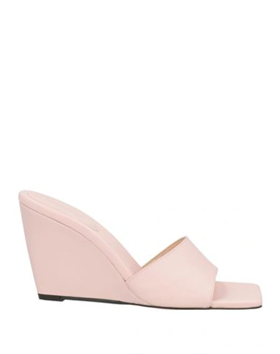 Wandler Women's Gaia Leather Wedge Sandals In Soft Rose
