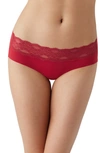 B.tempt'd By Wacoal B.bare Hipster Panties In Haute Red