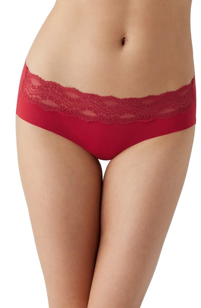 B.tempt'd By Wacoal B.bare Hipster Panties In Haute Red