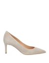 Deimille Woman Pumps Grey Size 11 Soft Leather In Grey