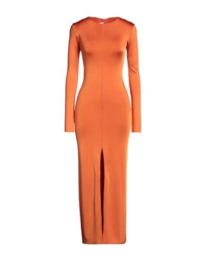 Marni Woman Maxi Dress Orange Size 4 Viscose, Elastane