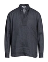 Mauro Grifoni Man Shirt Lead Size 38 Linen In Grey
