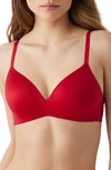 B.tempt'd By Wacoal Future Foundation Wireless T-shirt Bra In Haute Red