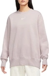 Nike Sportswear Phoenix Sweatshirt In Platinum Violet/ Sail