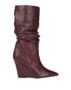 Paris Texas Woman Knee Boots Dark Purple Size 10 Soft Leather