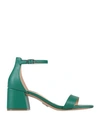 Steve Madden Woman Sandals Emerald Green Size 8 Soft Leather