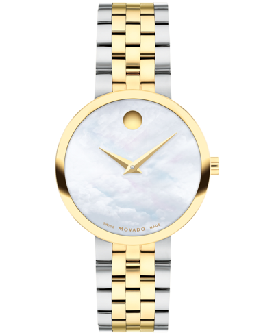 Movado Women's Museum Classic Swiss Quartz Two Tone Stainless Steel And Yellow Physical Vapour Deposition ( In Two-tone