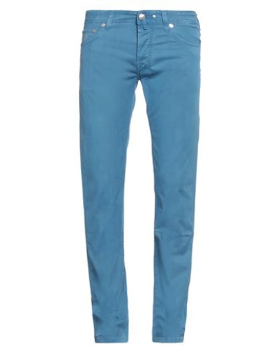 Jacob Cohёn Man Pants Light Blue Size 32 Cotton, Linen, Elastane
